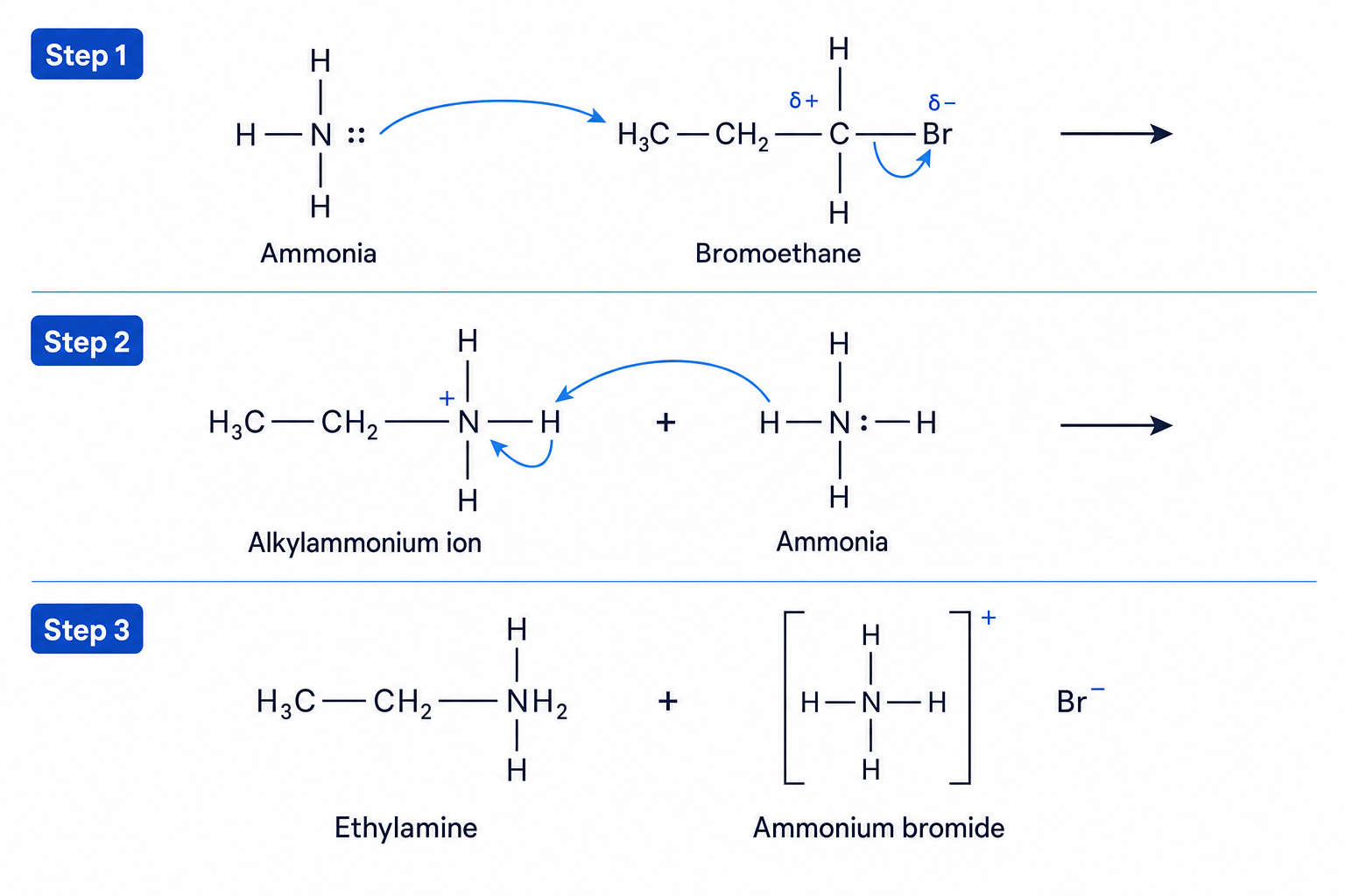 Nucleophilic substitution mechanism