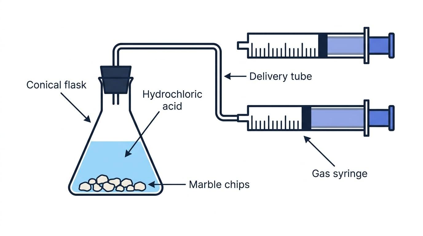 Setup for measuring gas production