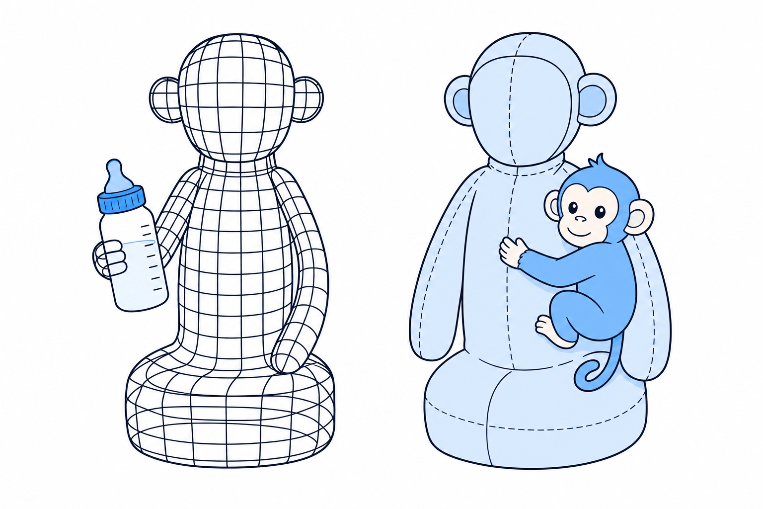 Harlow's monkey surrogates