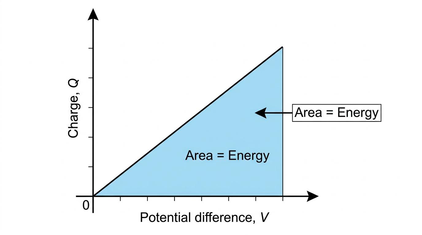 Graph of charge against potential difference