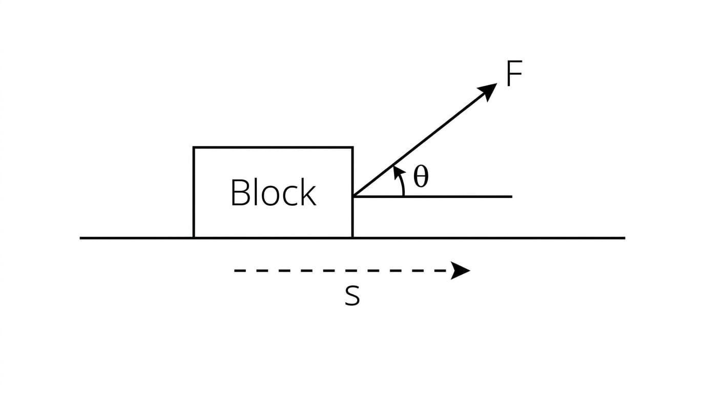 Block pulled at an angle