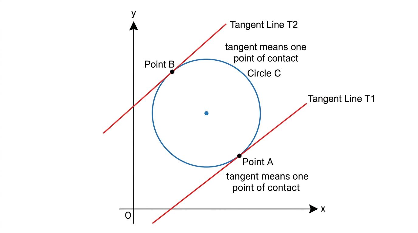 Circle with two tangent lines