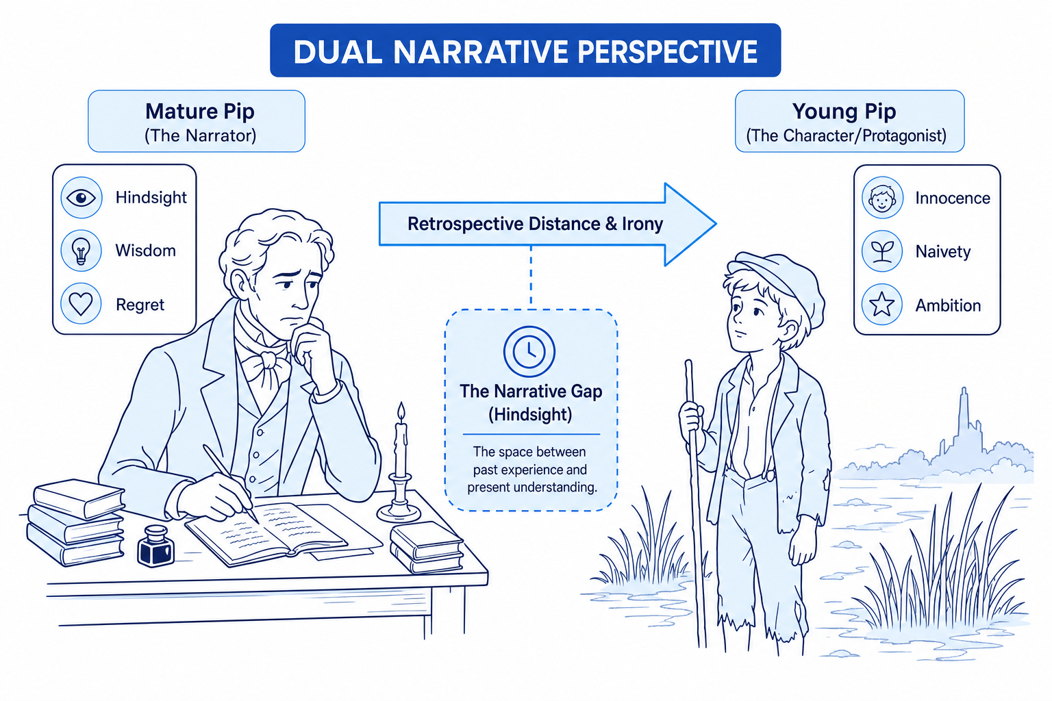 Dual Narrative Perspective Diagram