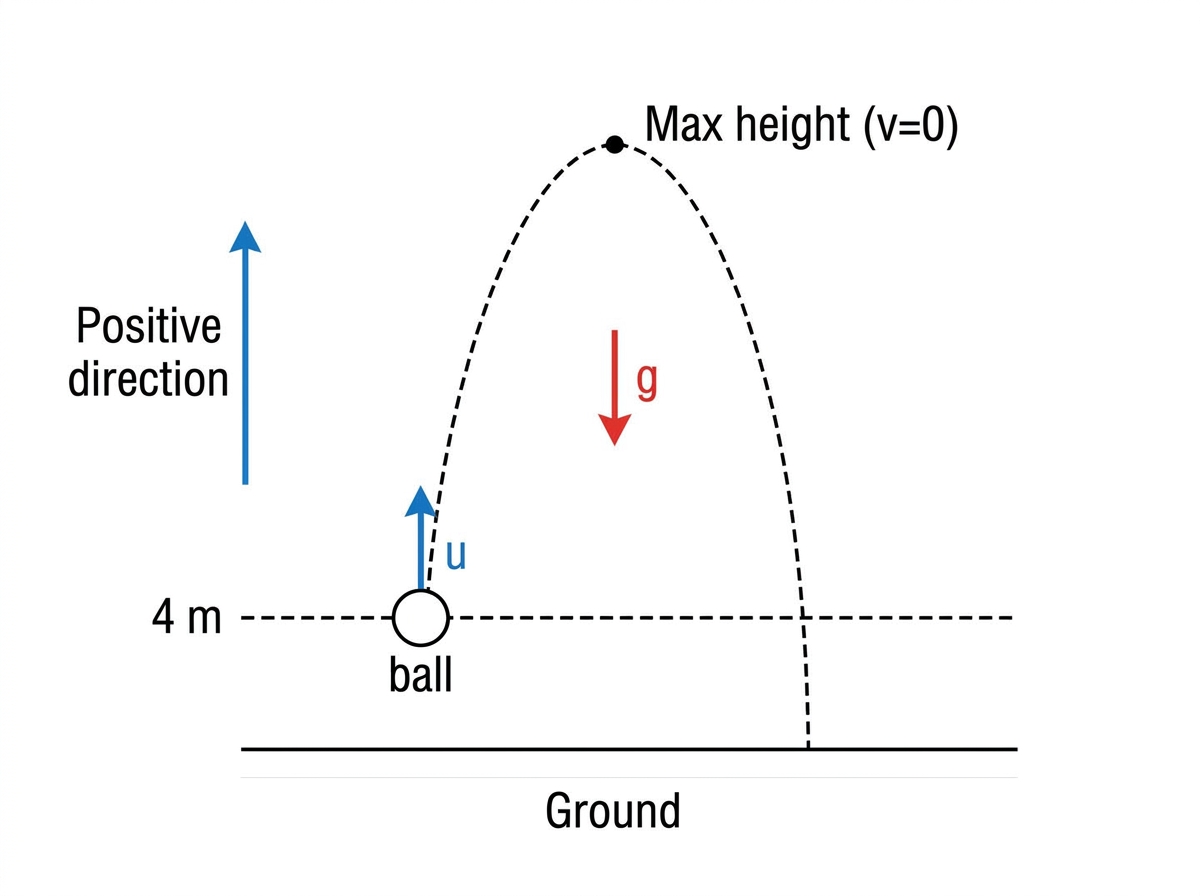 vertical motion sign convention diagram