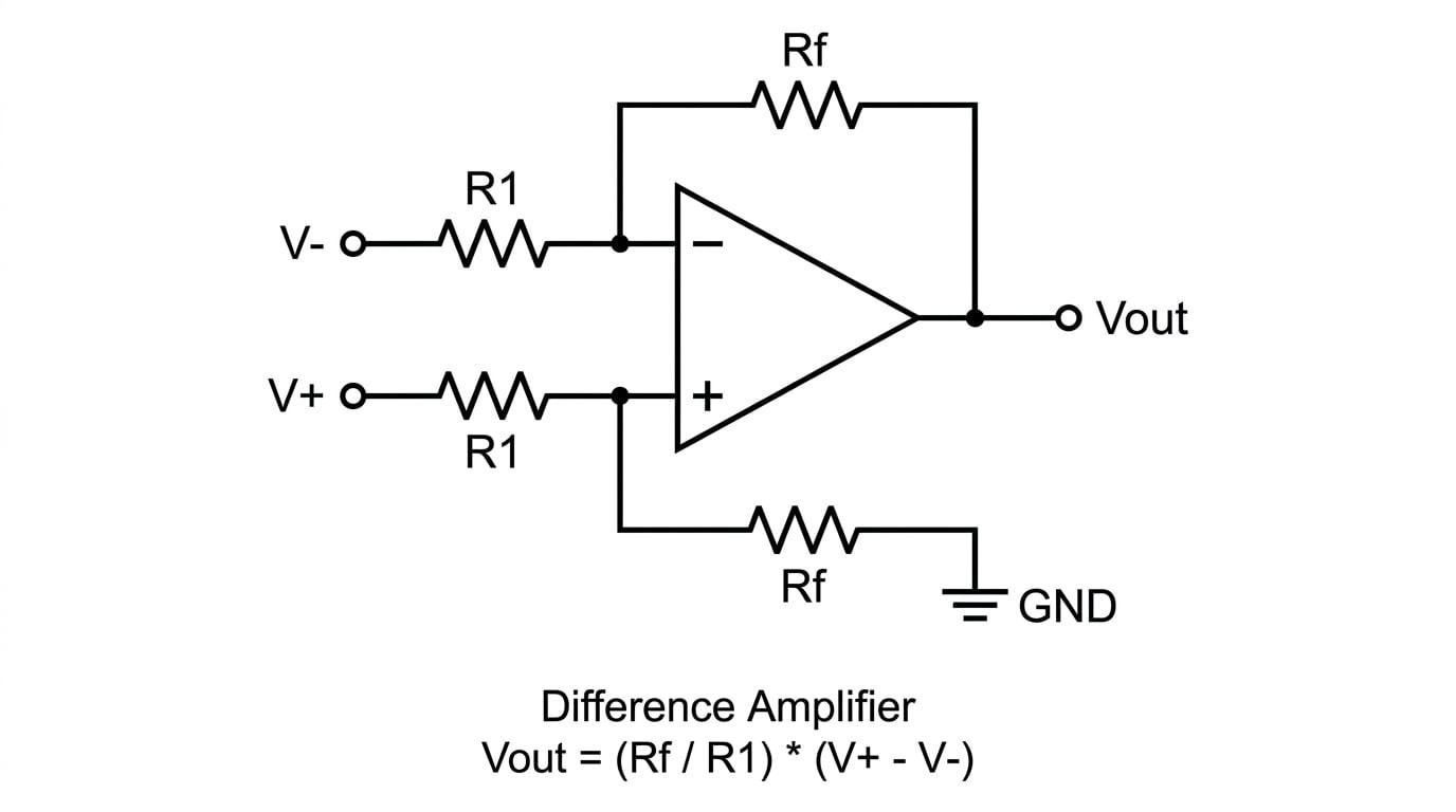Difference Amplifier Diagram