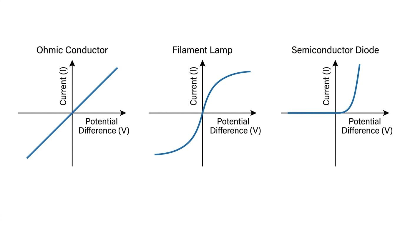 The three standard I-V graphs