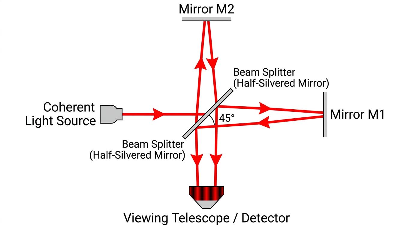 Diagram of the Michelson-Morley interferometer