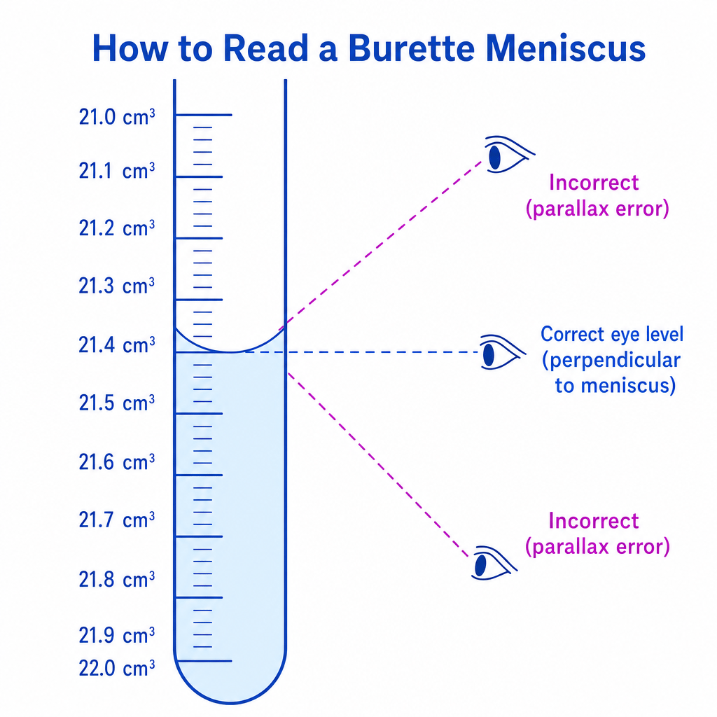 How to Read a Burette Meniscus