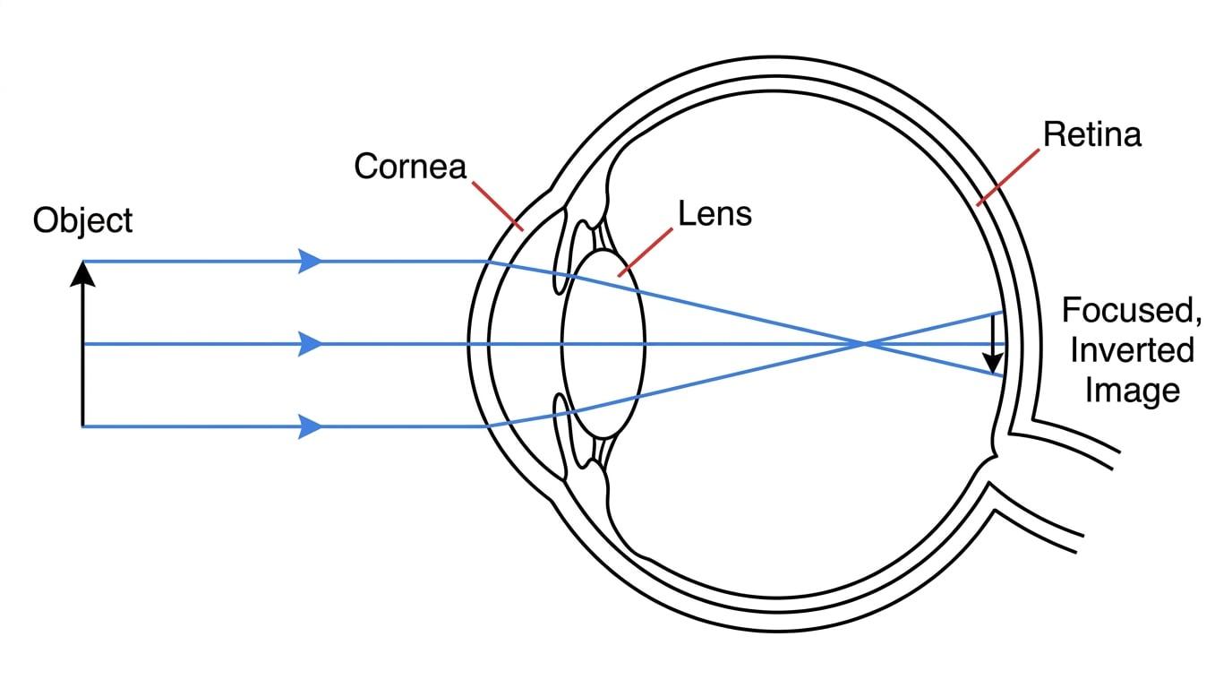 Ray diagram of the eye