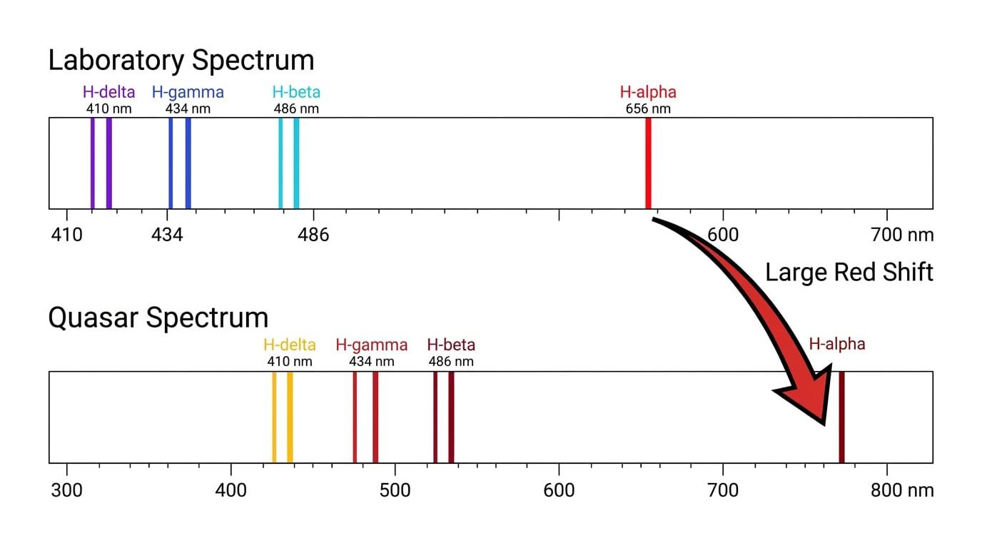 Quasar Red Shift Diagram