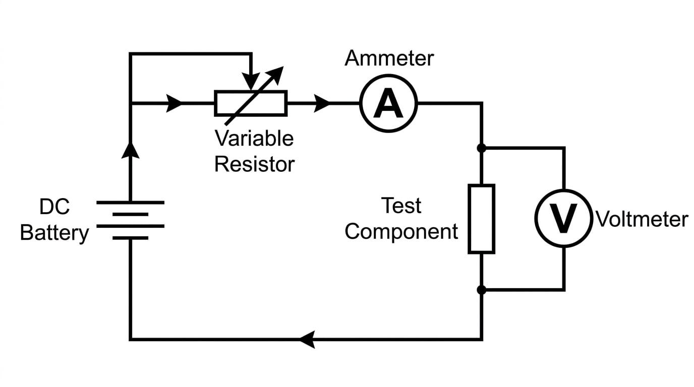 Standard circuit for measuring I-V characteristics