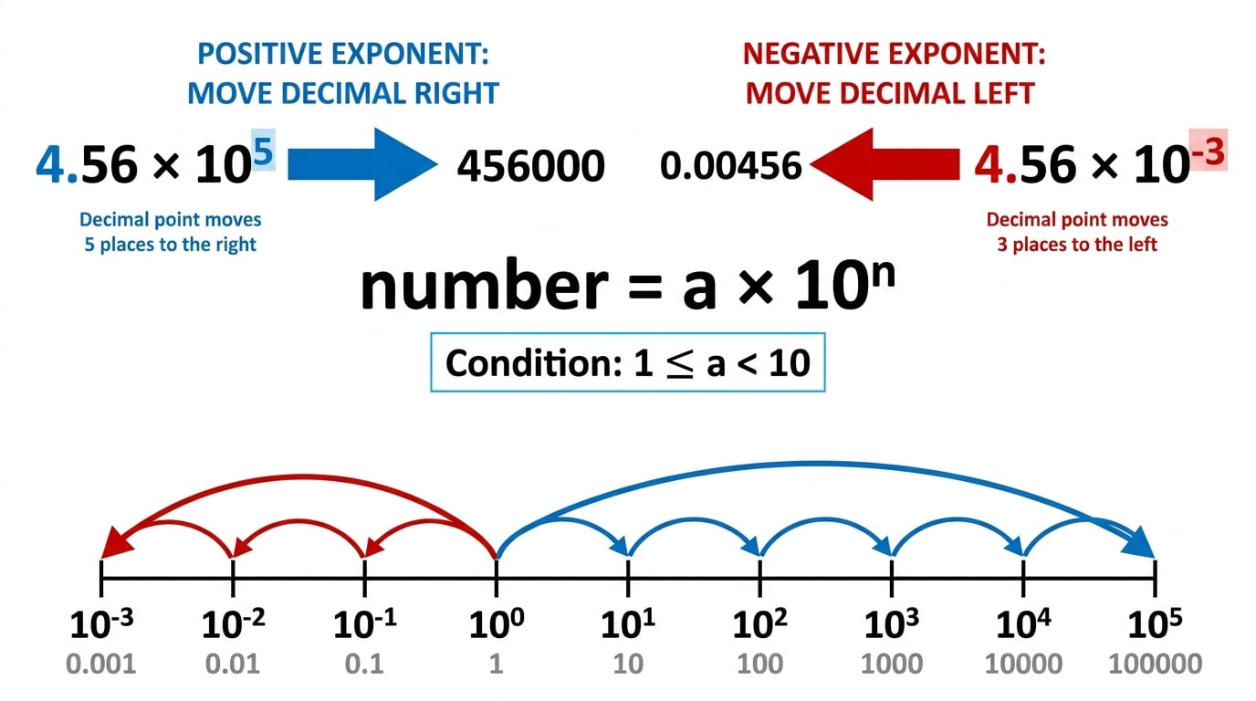 Standard form decimal movement diagram