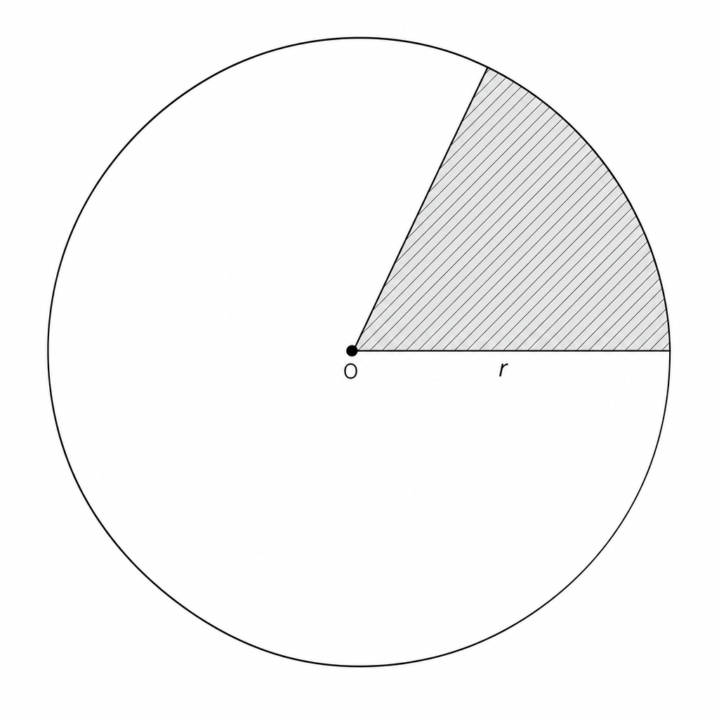 A circle with a center point.