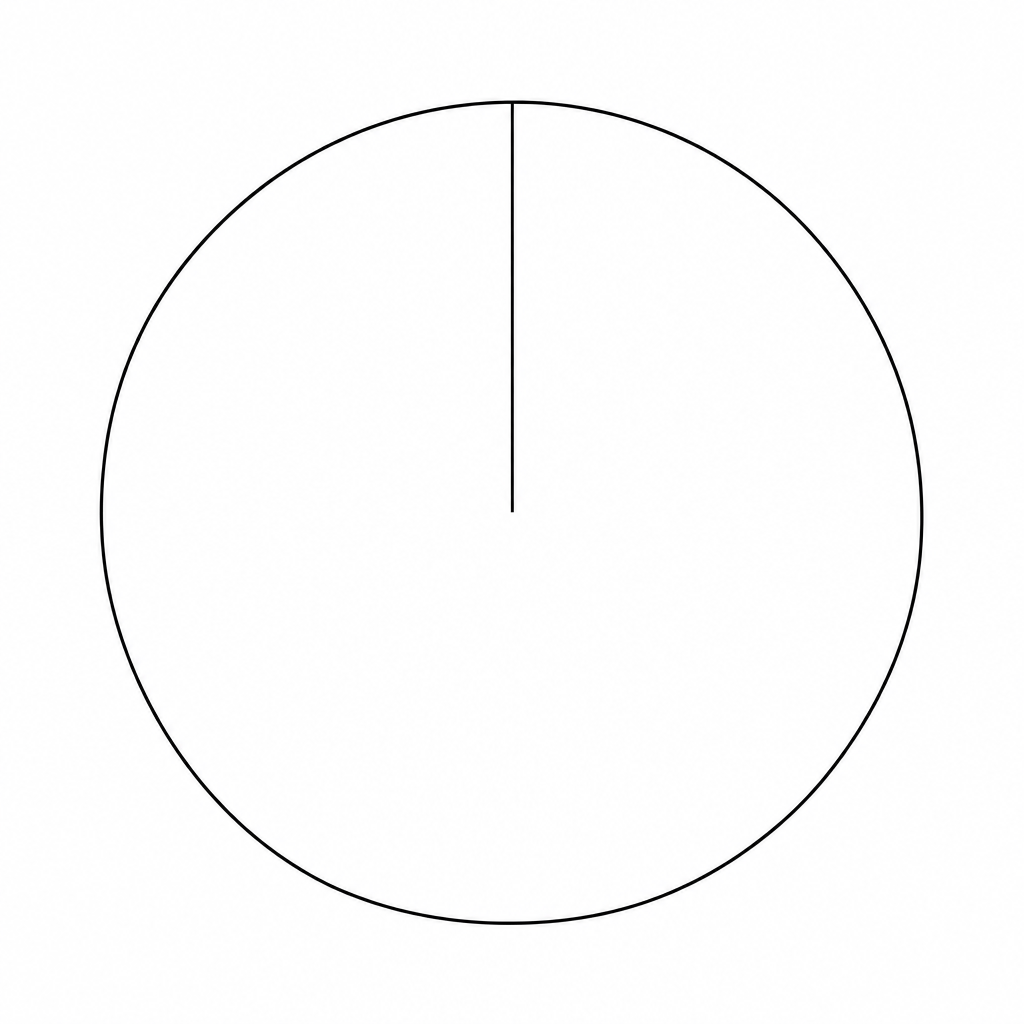 A blank pie chart template.
