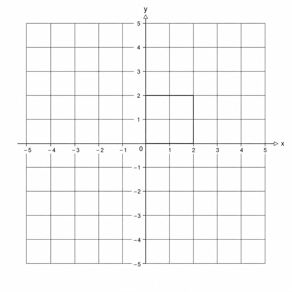 A 10x10 grid with a blue square.