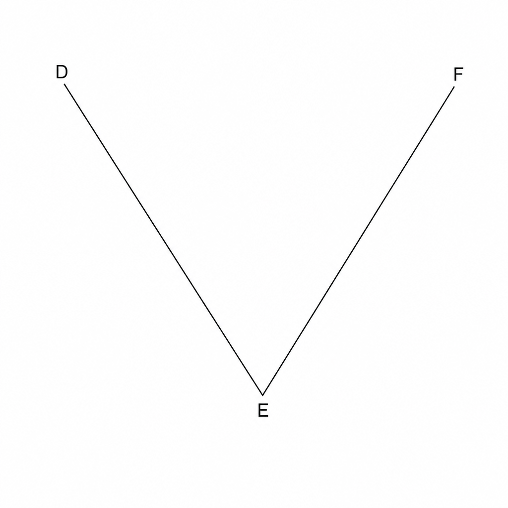 Angle DEF for construction.