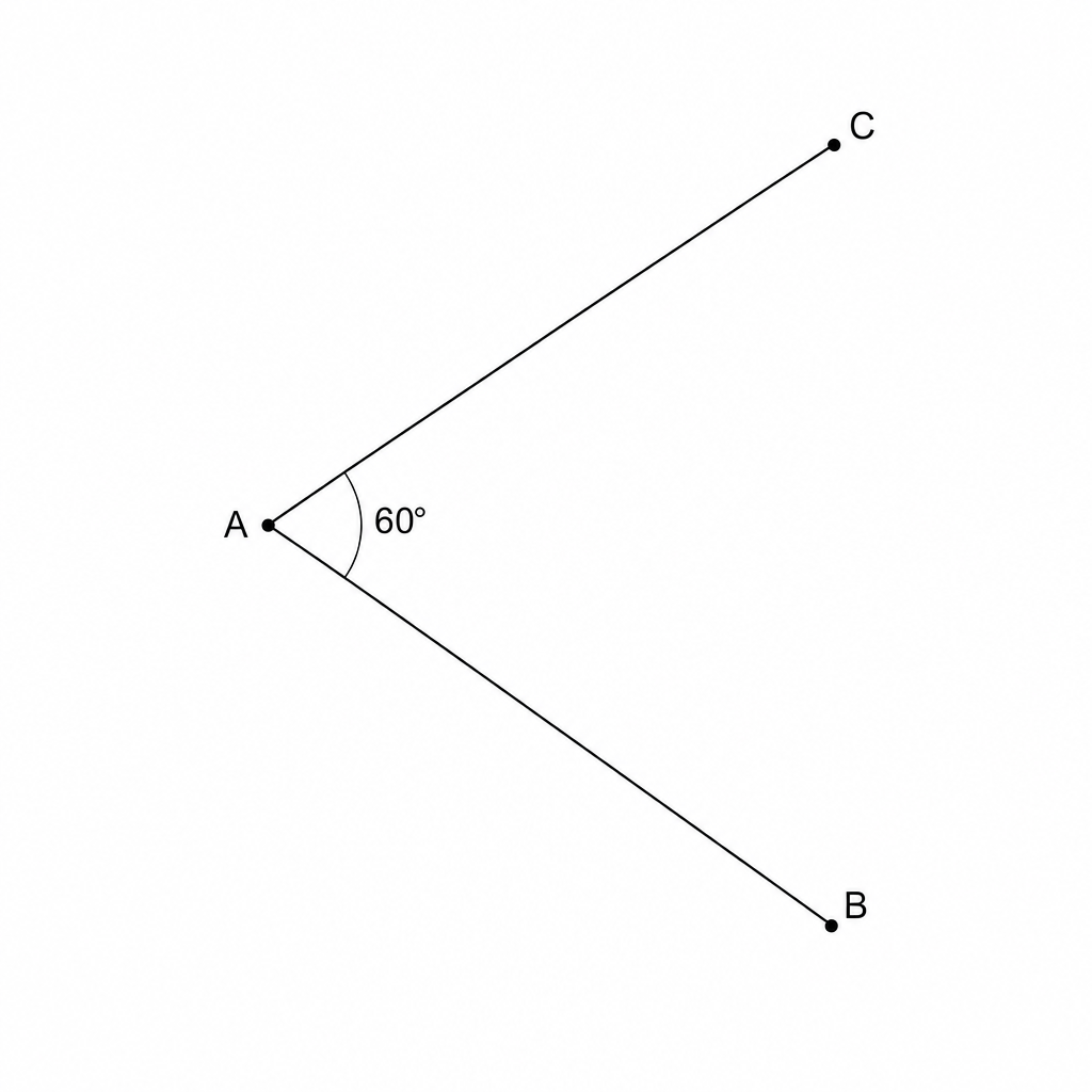 Angle BAC for construction.