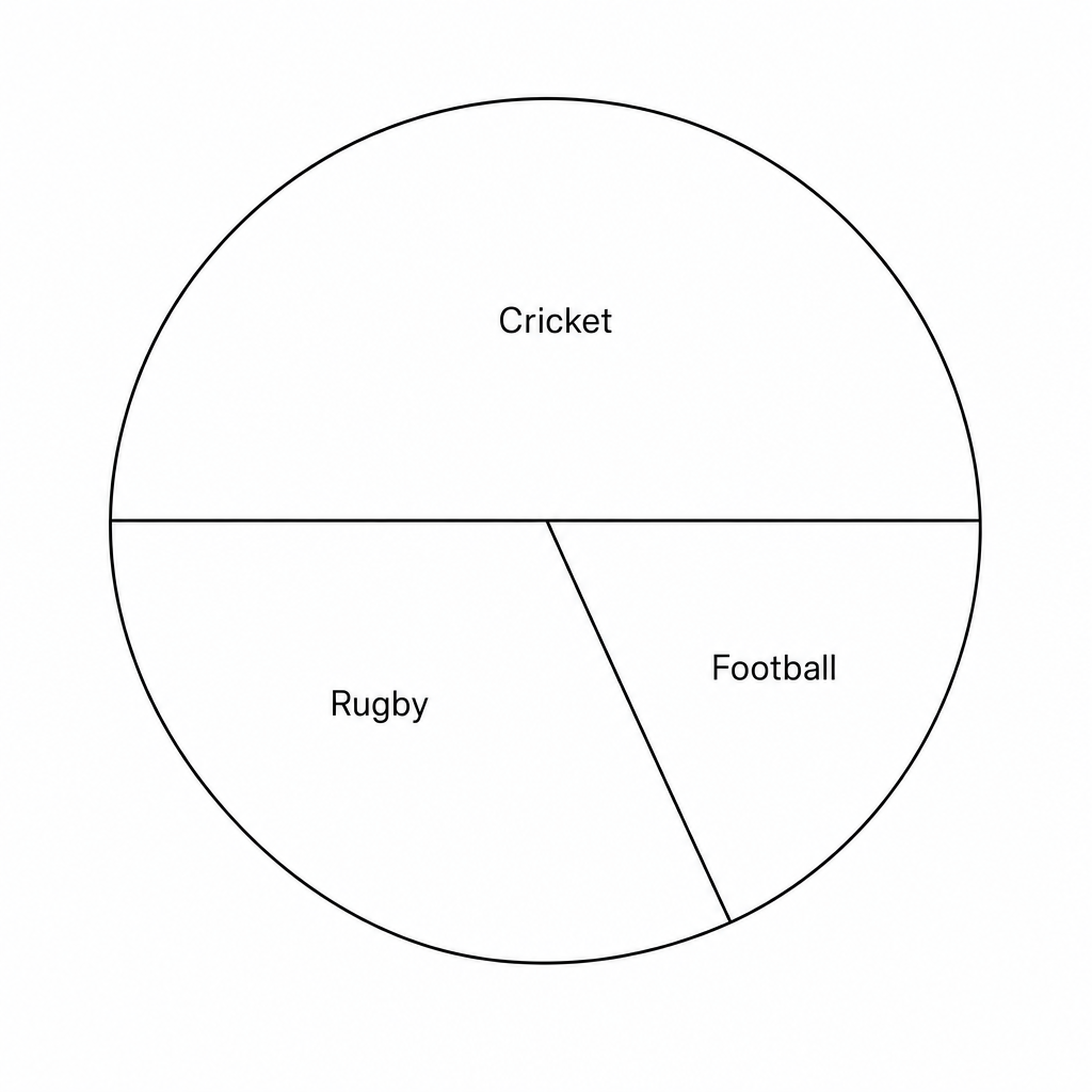 A large circle for drawing a pie chart.