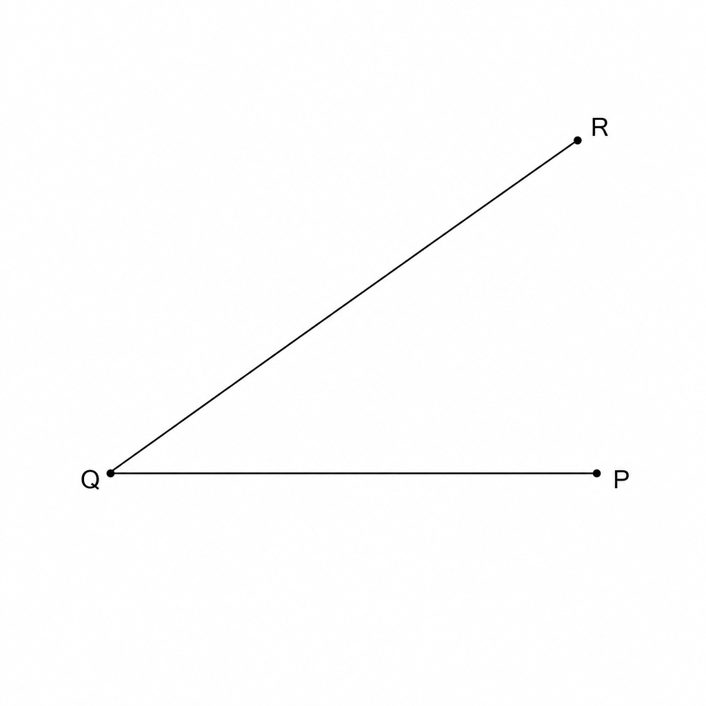 Angle PQR for construction.