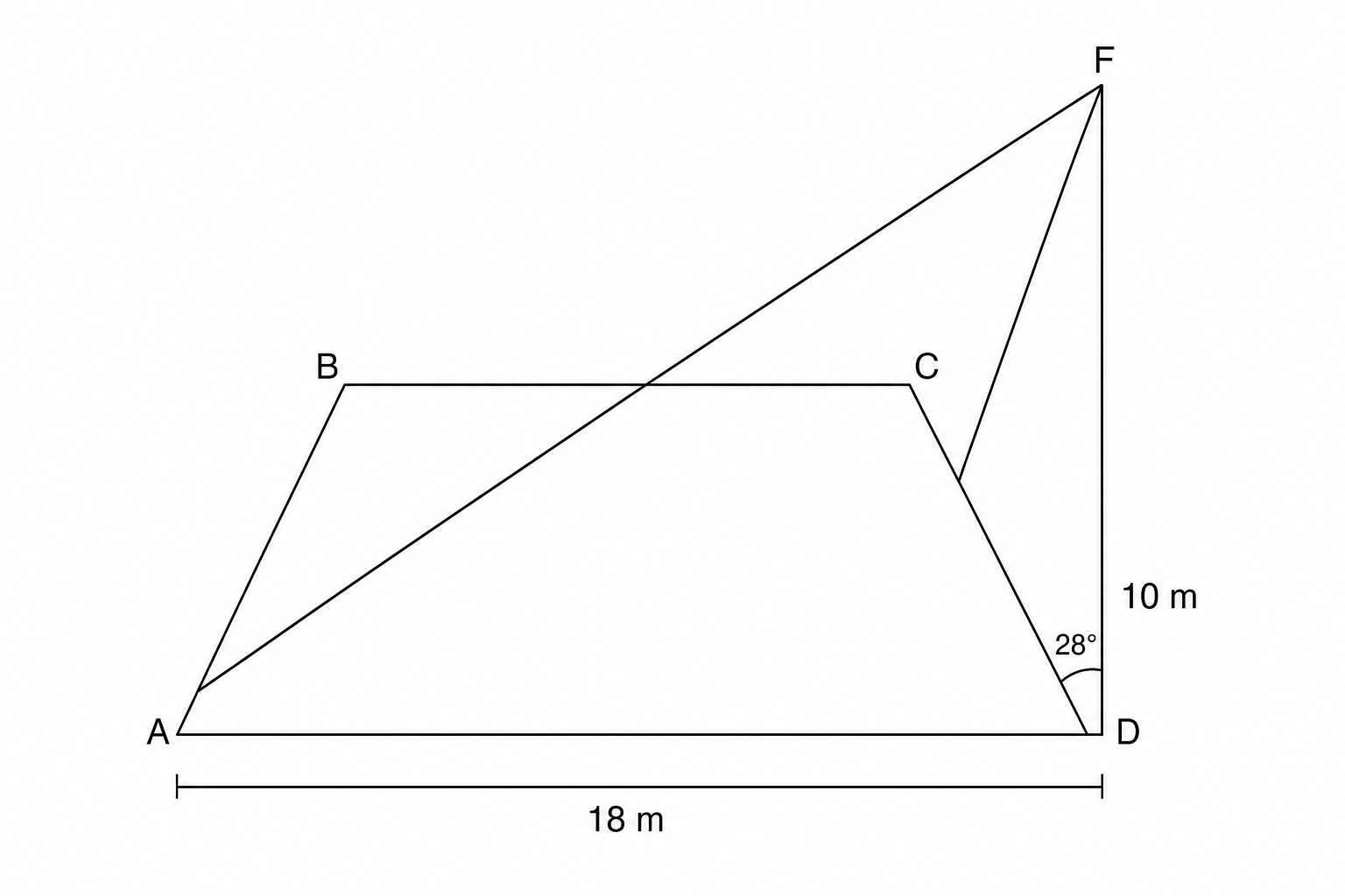 Diagram of a triangular prism.
