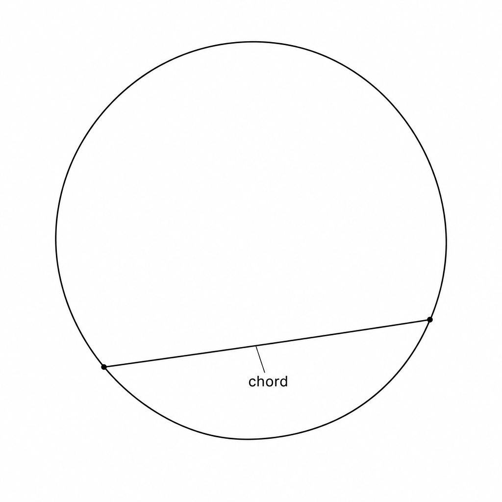 A circle with a chord.