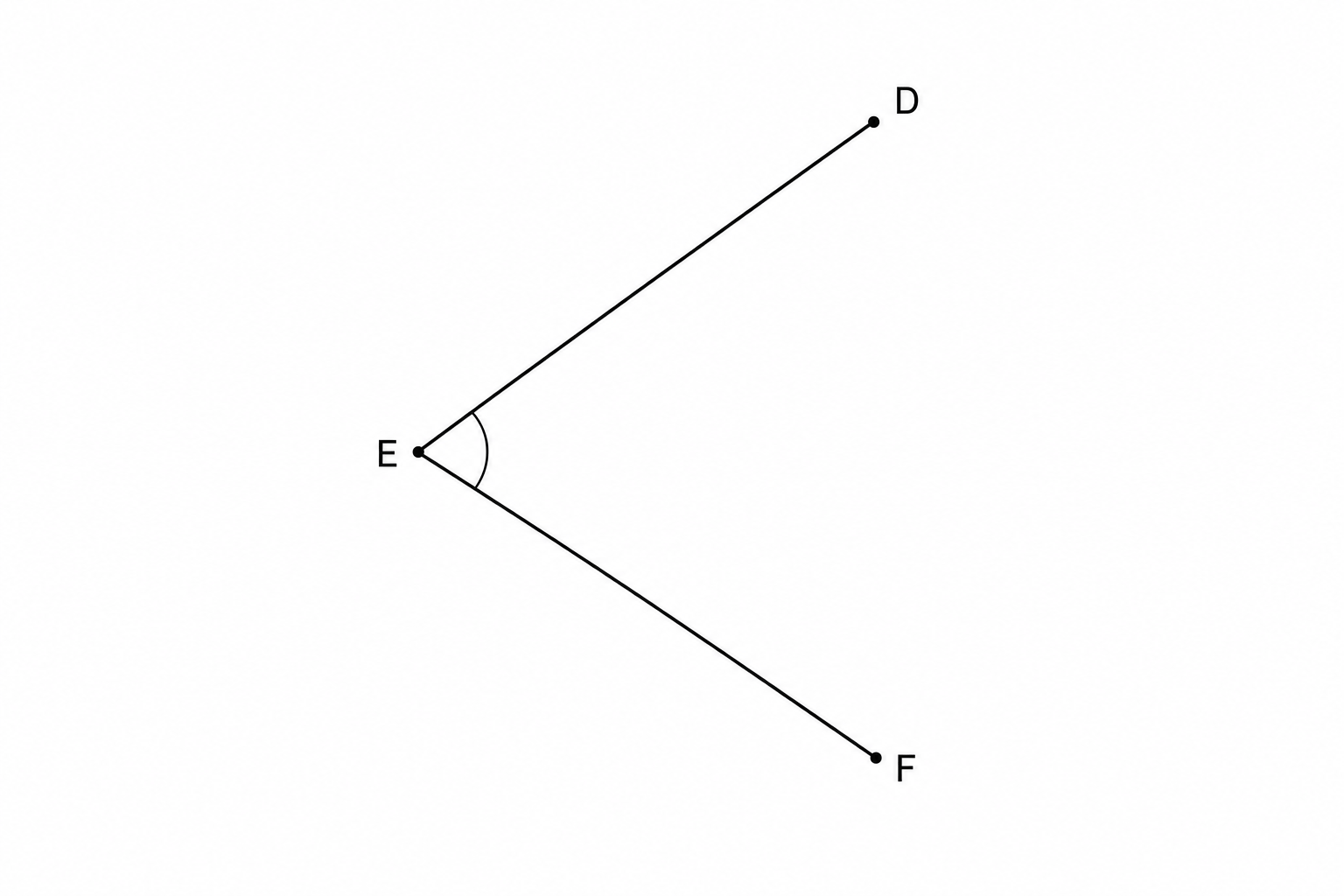 Angle DEF for construction.