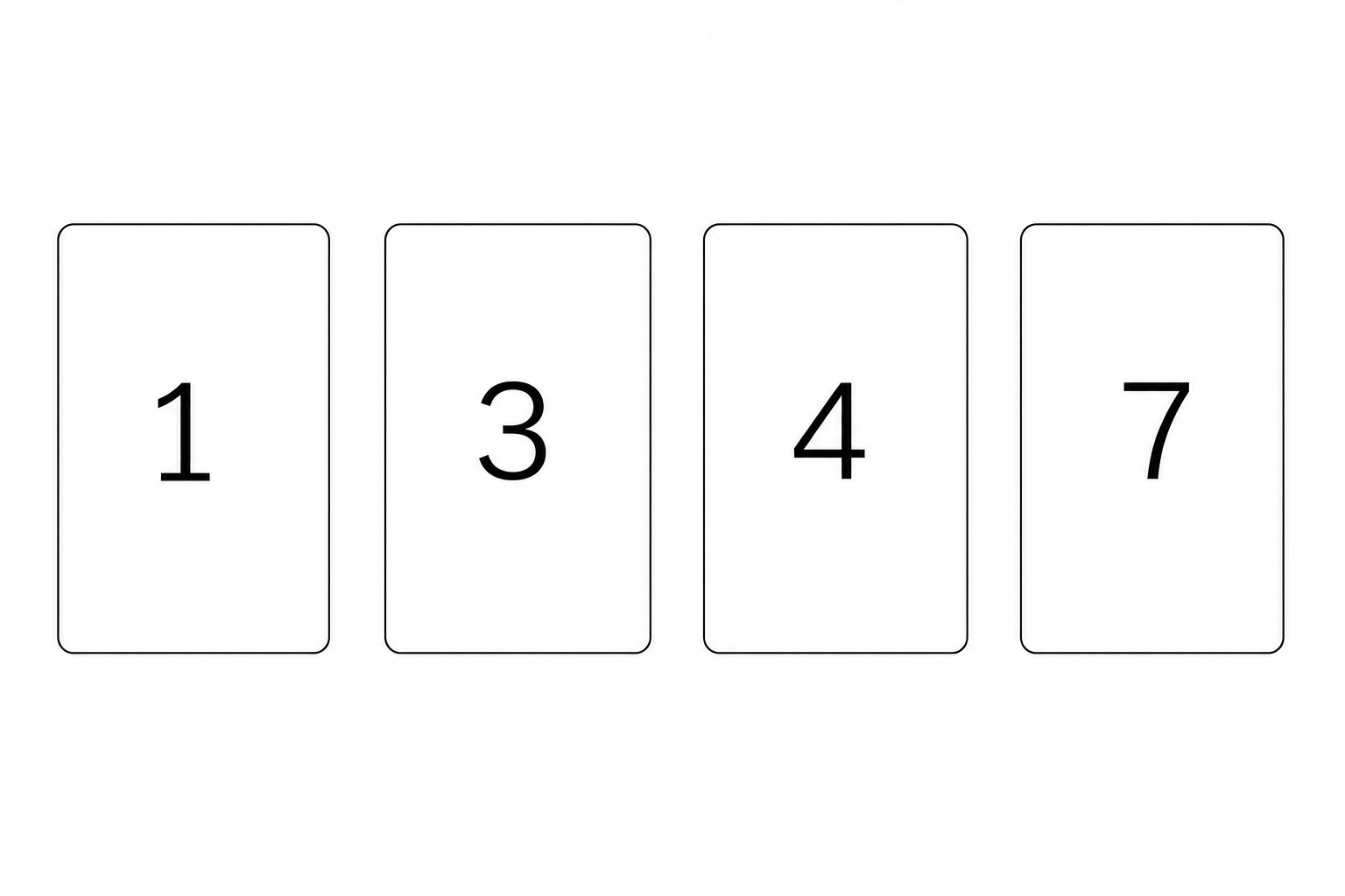 1, 3, 4, 7