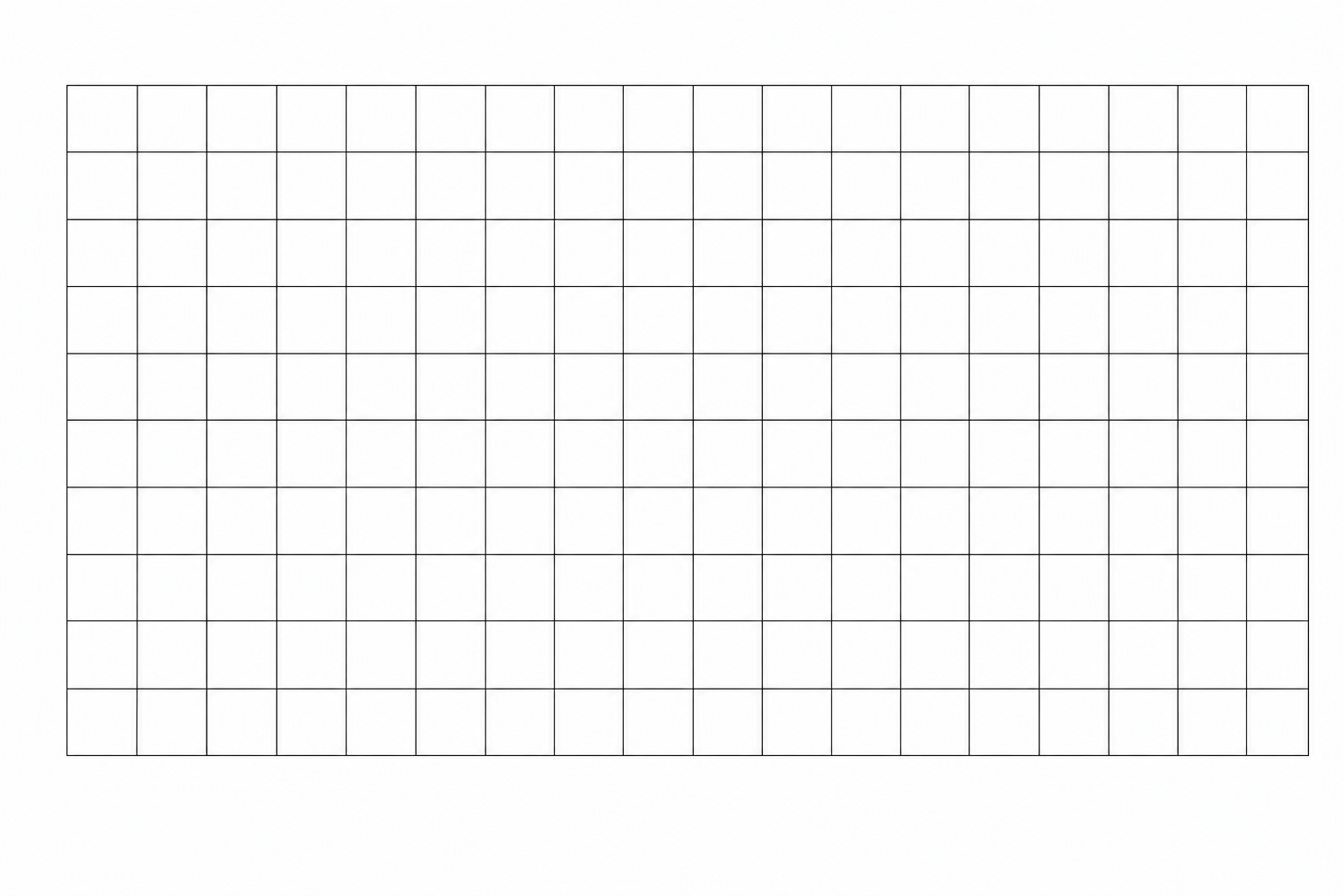 A 14 by 7 centimetre grid for drawing a parallelogram.
