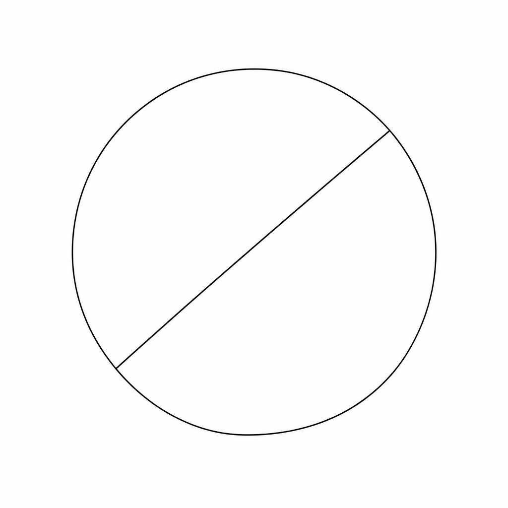 A circle with a chord.