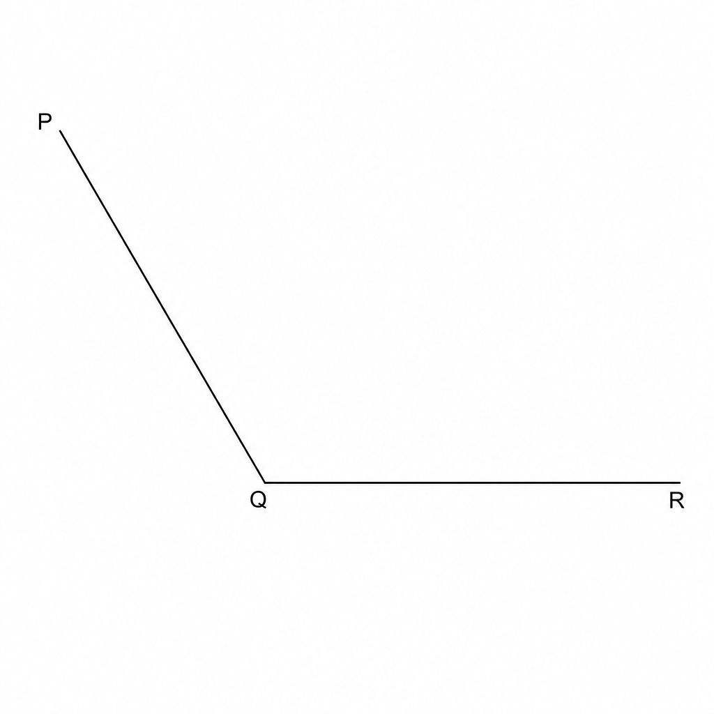 Angle PQR for construction.