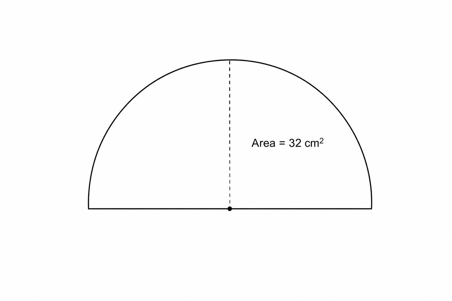 A diagram of a semi-circle.