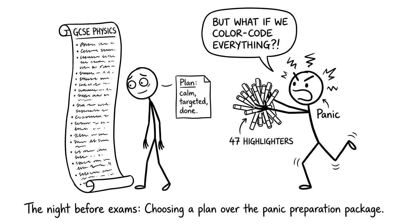 A calm plan beats panic the night before