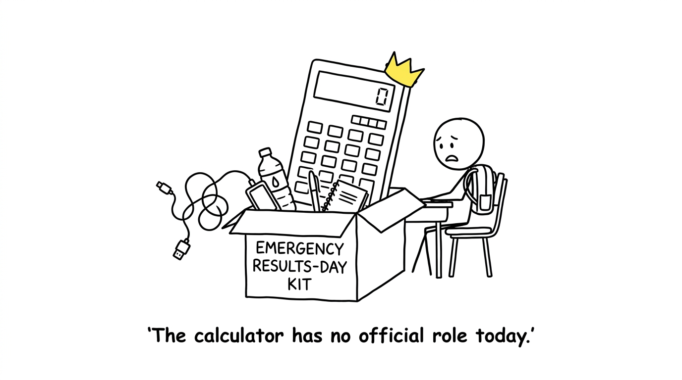 A student's overprepared results-day emergency kit