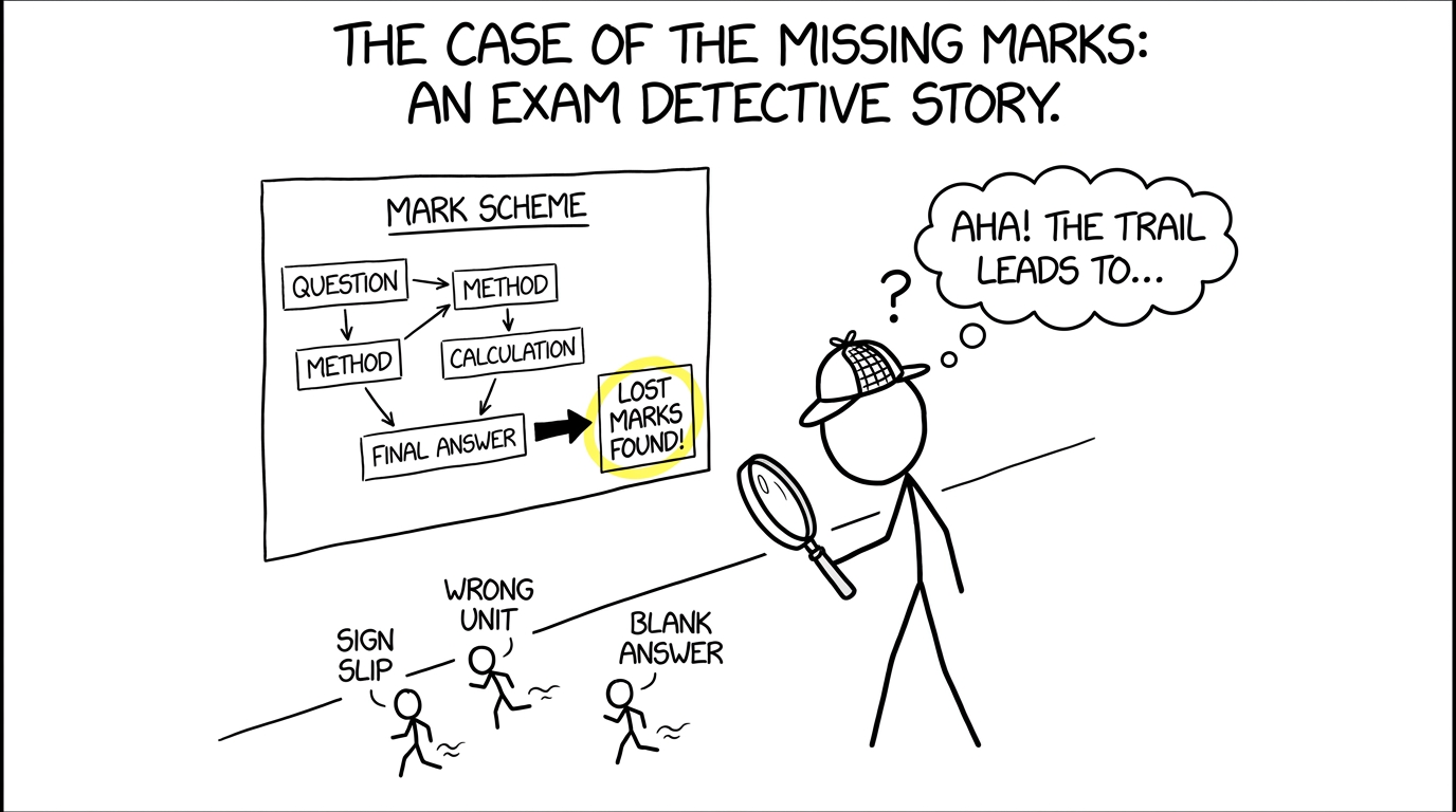 A student detective tracks down marks lost through common exam errors