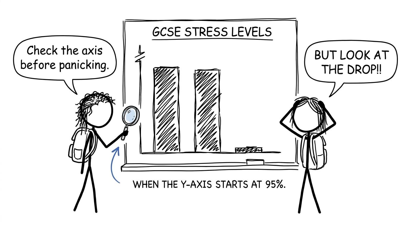 Students noticing a misleading chart axis