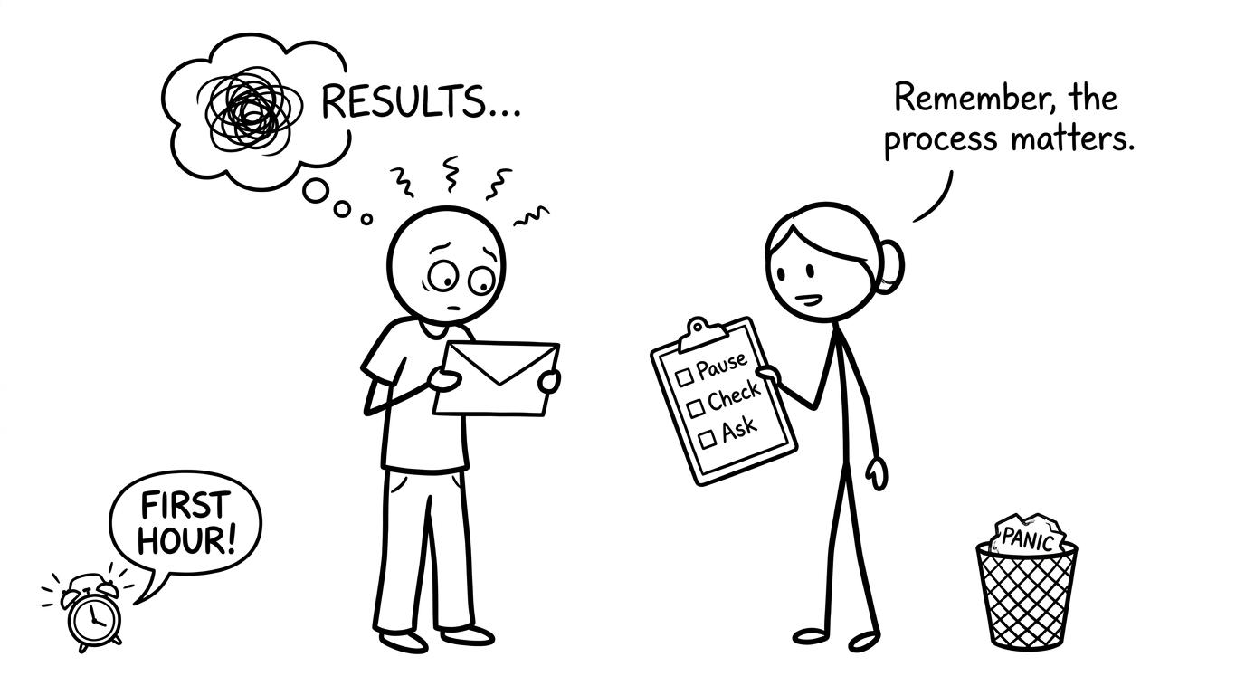 A student replaces results-day panic with a calm checklist