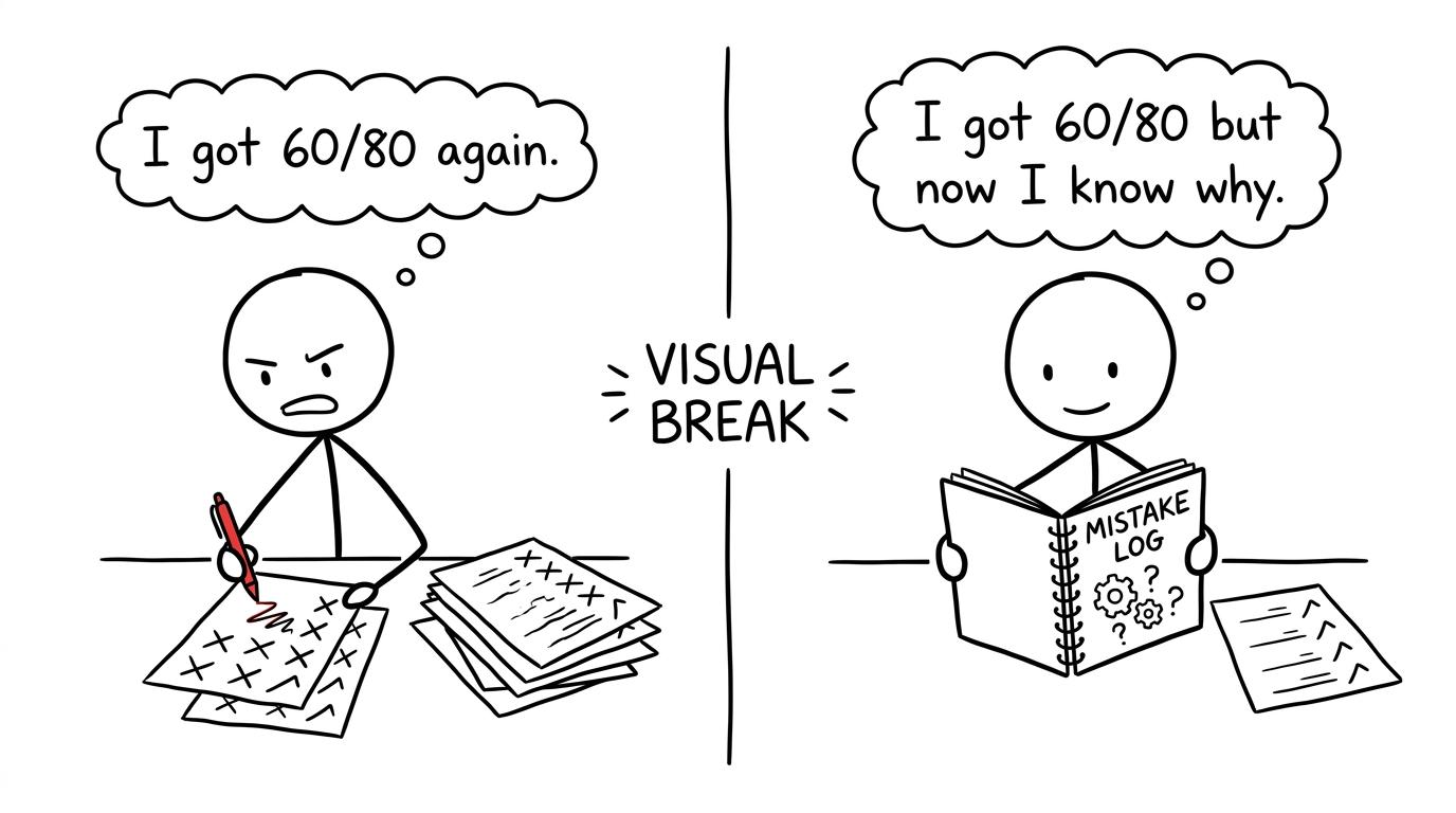 Marking vs learning from mistakes