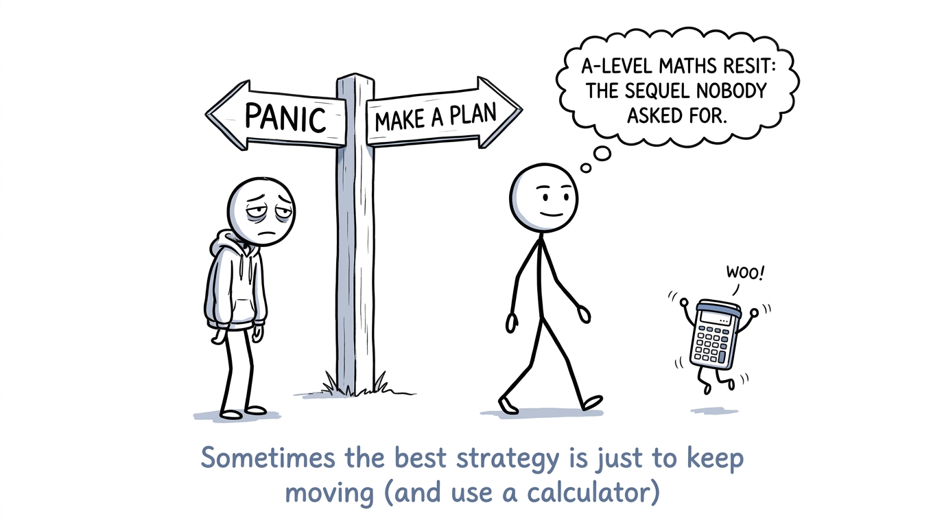A student choosing a calm resit plan instead of panic after Results Day