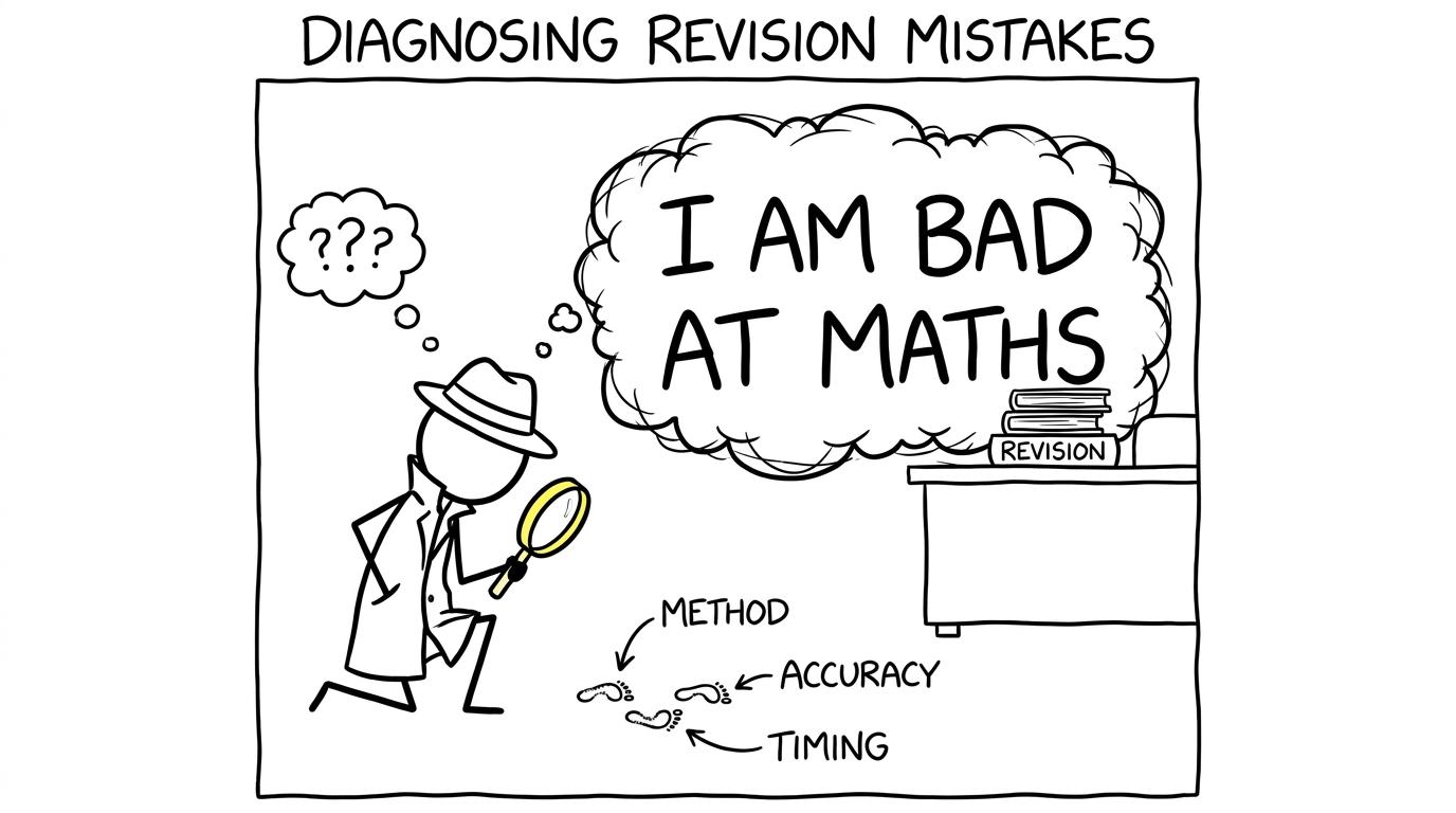 A revision detective follows useful error clues instead of a dramatic confidence cloud