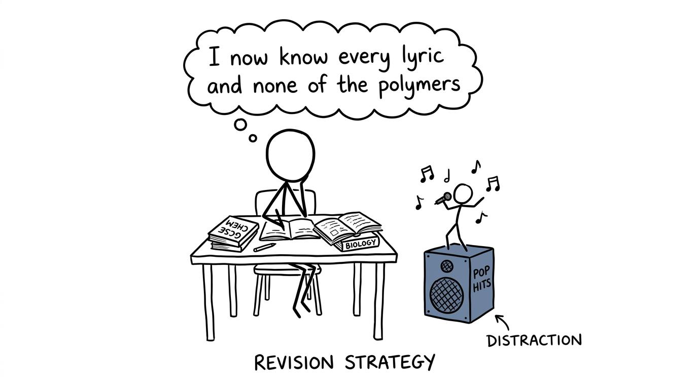 A student remembers every lyric but none of the polymers