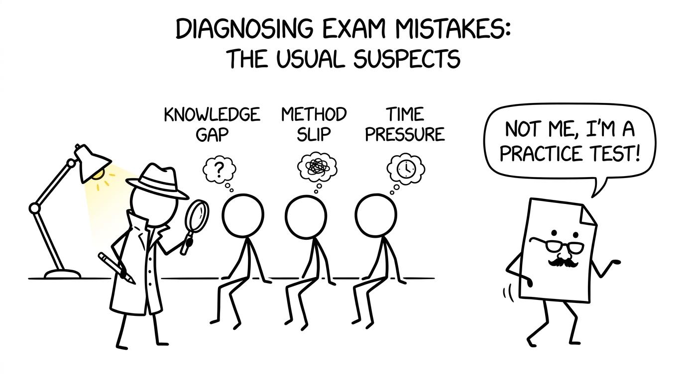 A student detective identifies the suspects behind lost mock marks