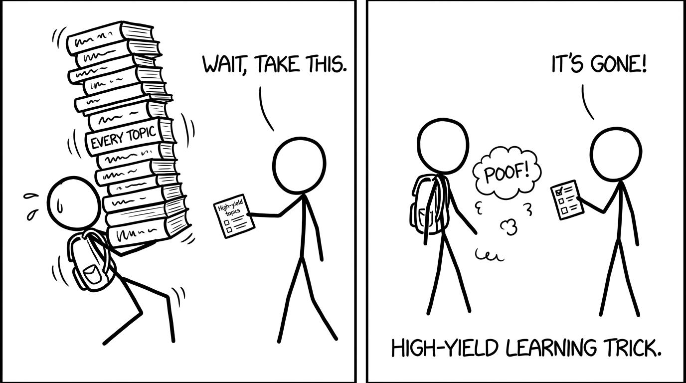 High-yield revision over everything