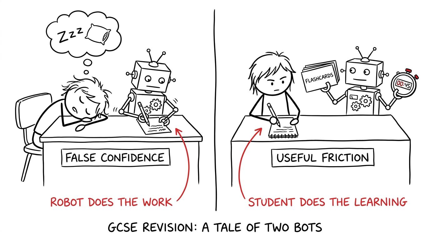 One student lets a robot do the work while another uses it to create useful revision friction