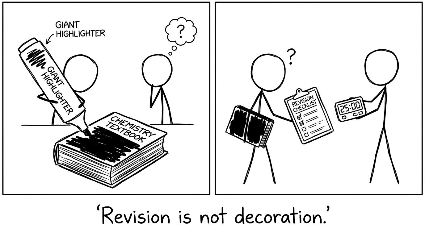 Highlighting the whole book vs a checklist