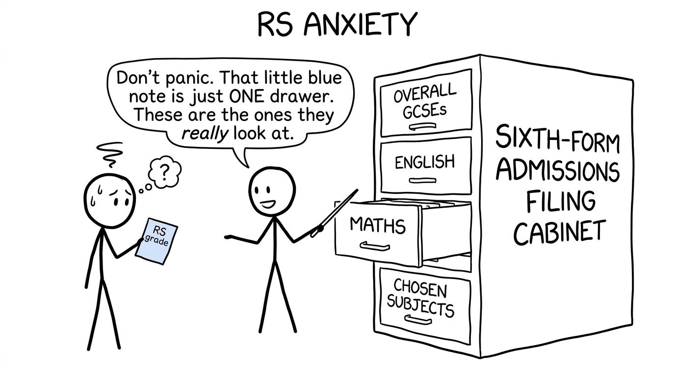 A student discovers that an RS grade is only one drawer in the sixth-form admissions cabinet