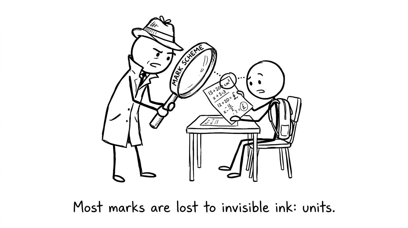 Detective finds missing units and symbols