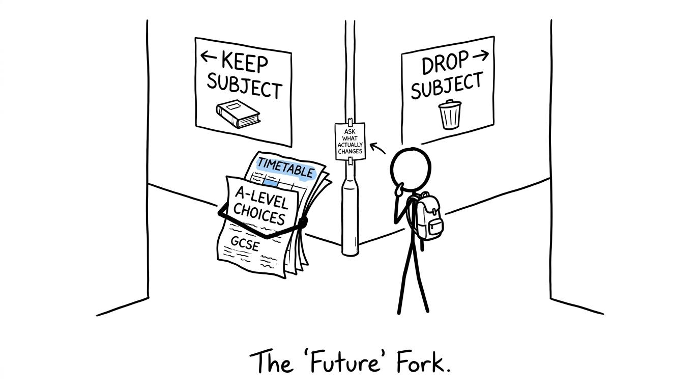 A student finds a third path between keeping and dropping a subject