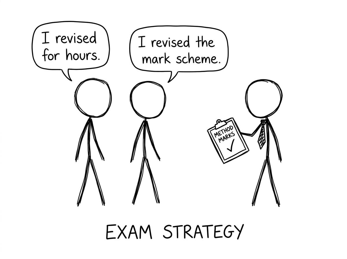 Revising the mark scheme vs revising for hours