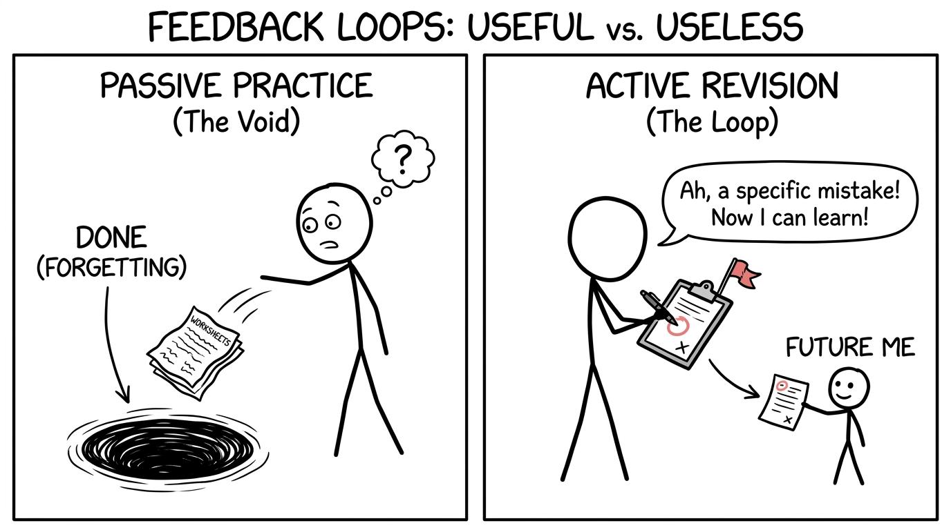 One student files work as done while another uses feedback