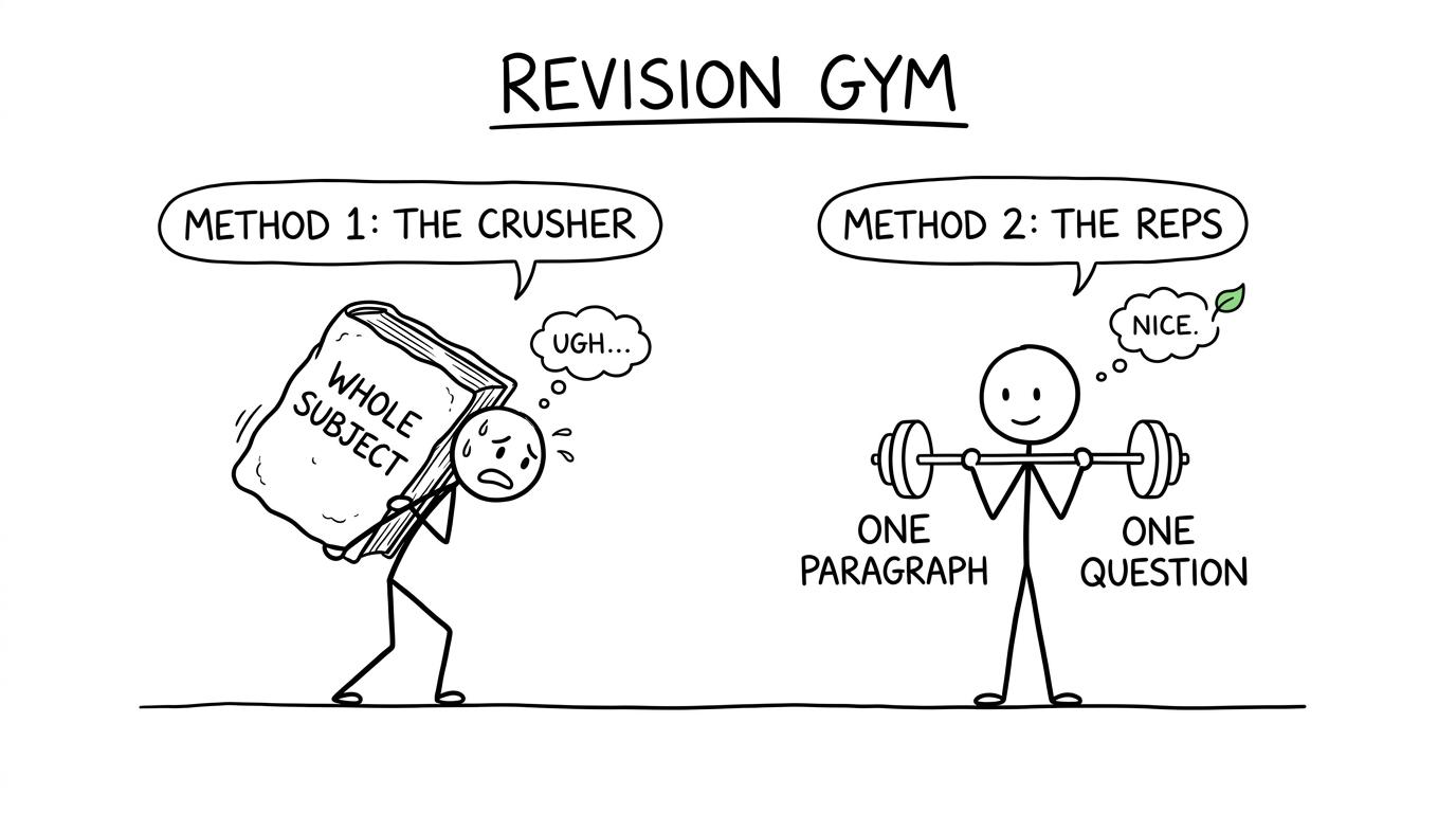 One student lifts the whole subject while another trains with one paragraph at a time